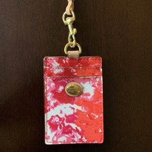 Coach Pink Patterned Lanyard